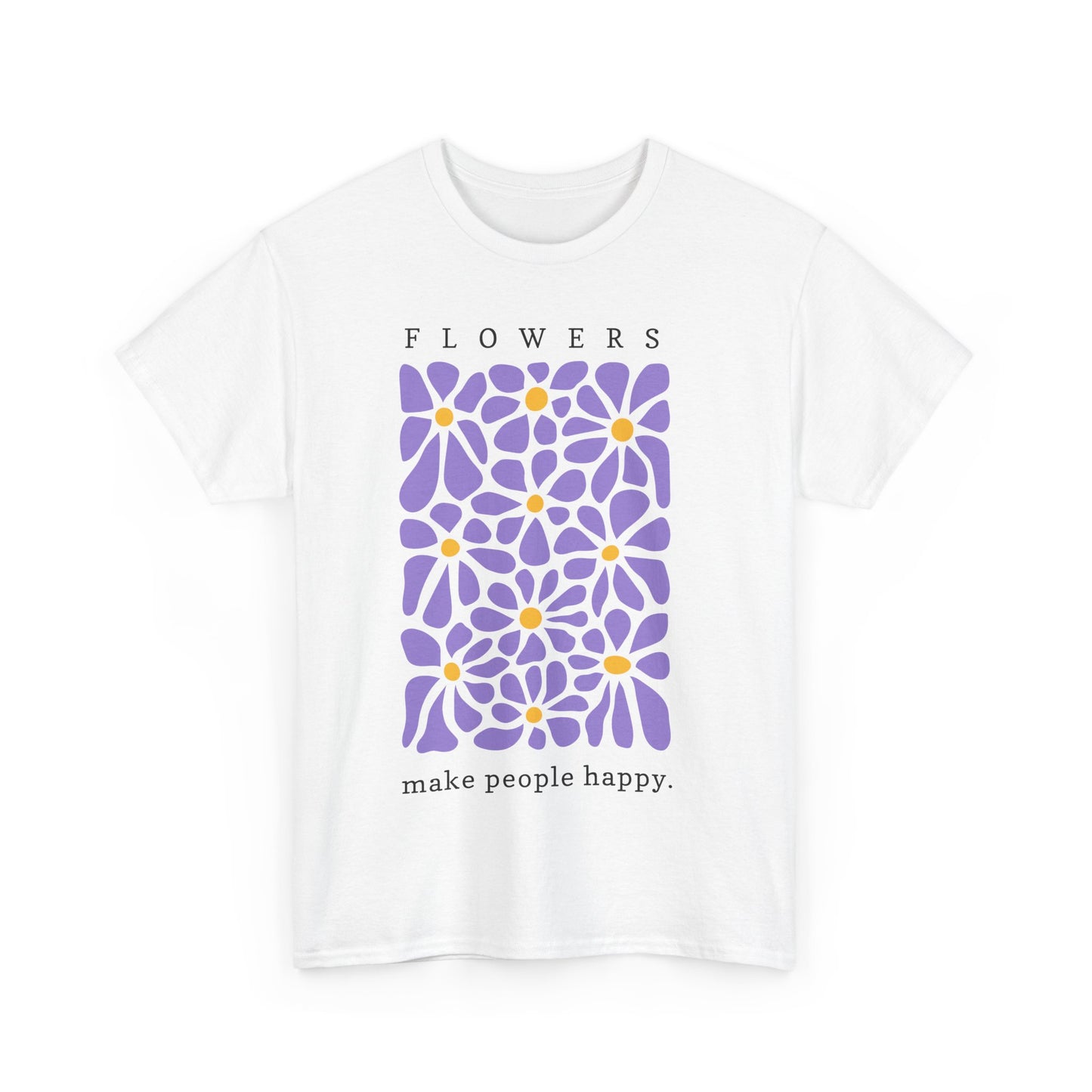 Flower Power Unisex Heavy Cotton Tee - Make People Happy
