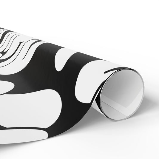 Black & White Wrapping Paper - Fun Graffiti Style