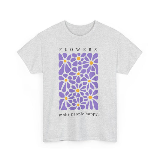 Flower Power Unisex Heavy Cotton Tee - Make People Happy