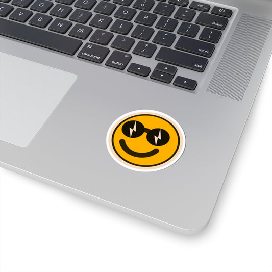 Retro Smiley Face Kiss-Cut Stickers - Fun and Vibrant Laptop Decals