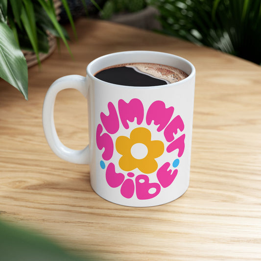 Colorful Floral Ceramic Mug - Perfect for Coffee Lovers