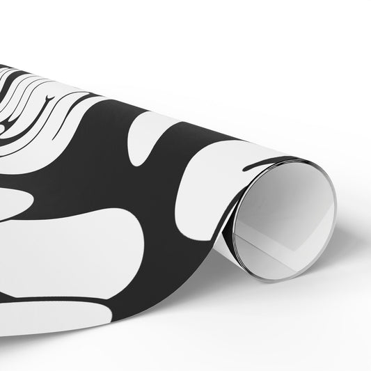 Black & White Wrapping Paper - Fun Graffiti Style